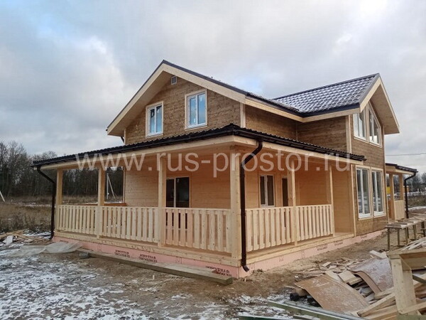 Каркасный дом 11х8,5 в два этаж