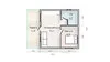 Схема планировки — Каркасный дом 8х6 м «Похья» (42,5 м²)